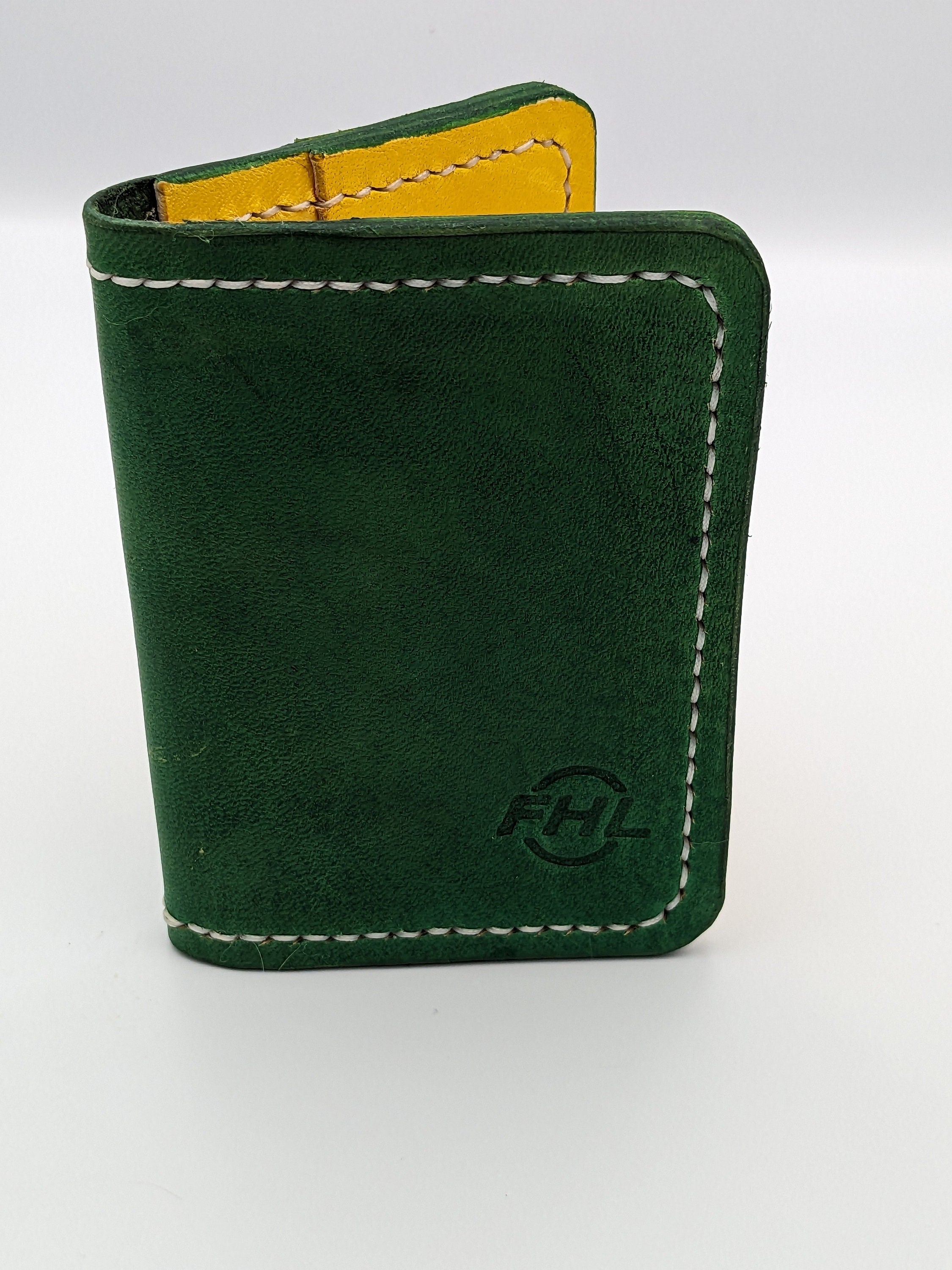 Minimalist Bifold Wallet | Green and Yellow | Green Bay Packers | John Deere | Edmonton Elks