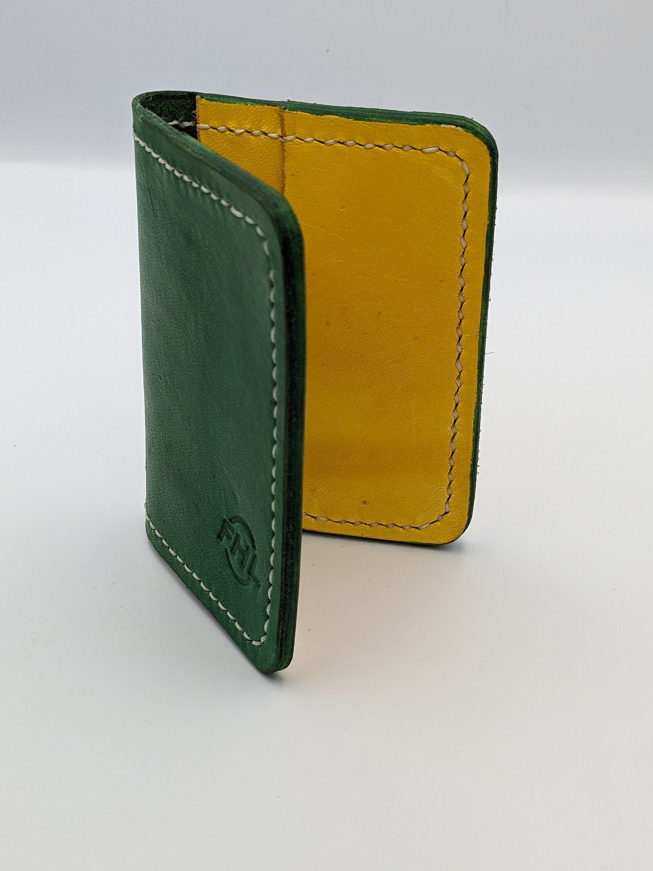 Minimalist Bifold Wallet | Green and Yellow | Green Bay Packers | John Deere | Edmonton Elks