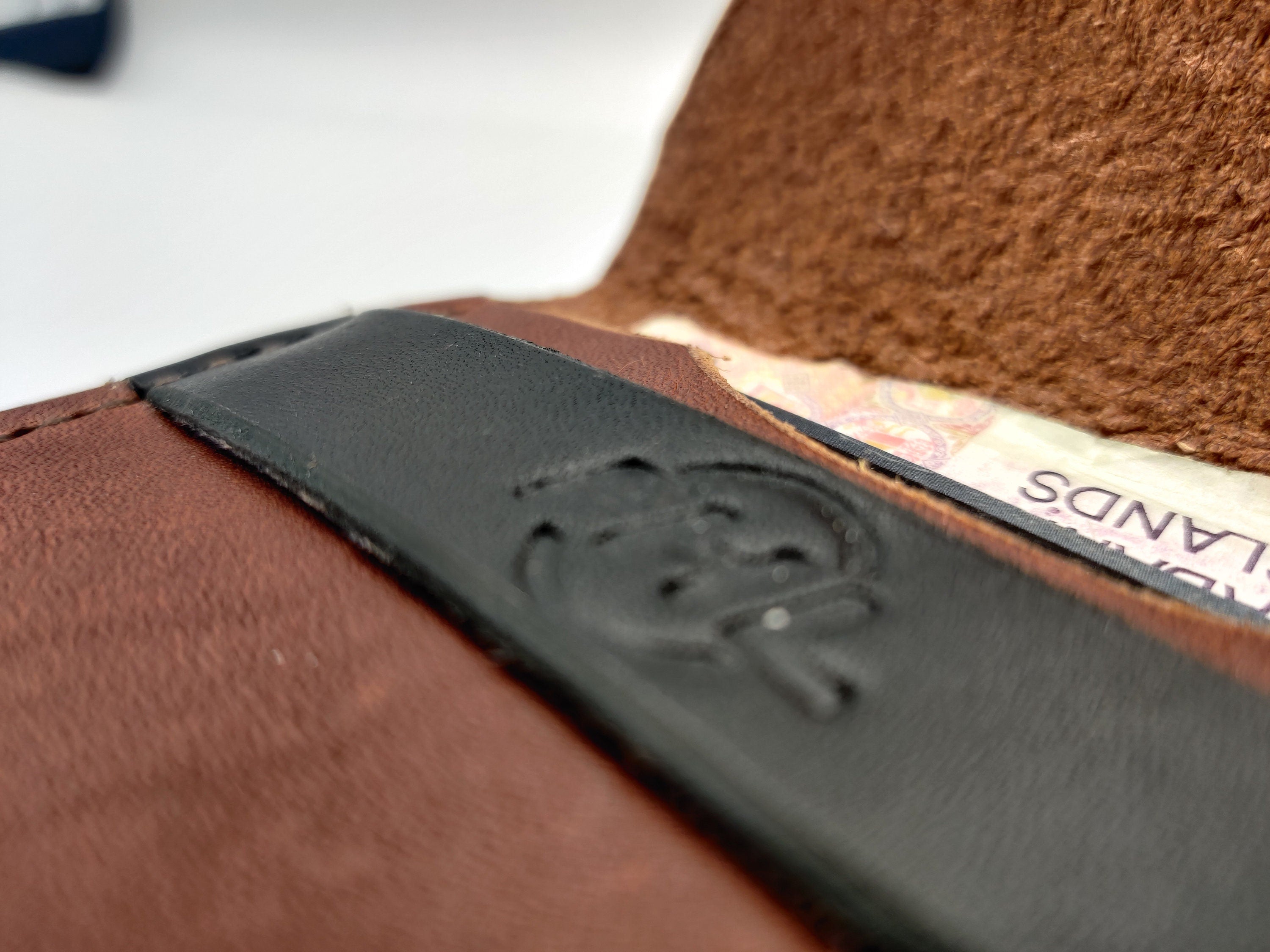 Minimalist Card Holder Flap Wallet | Brown and Black