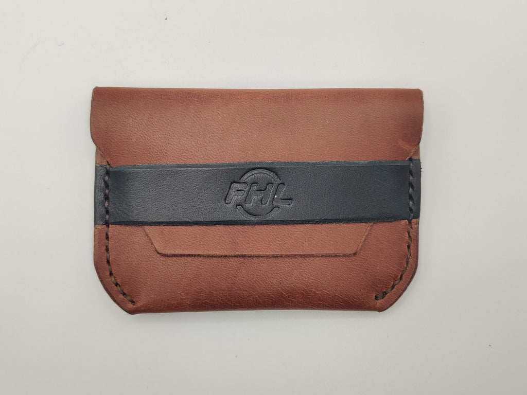 Minimalist Card Holder Flap Wallet | Brown and Black