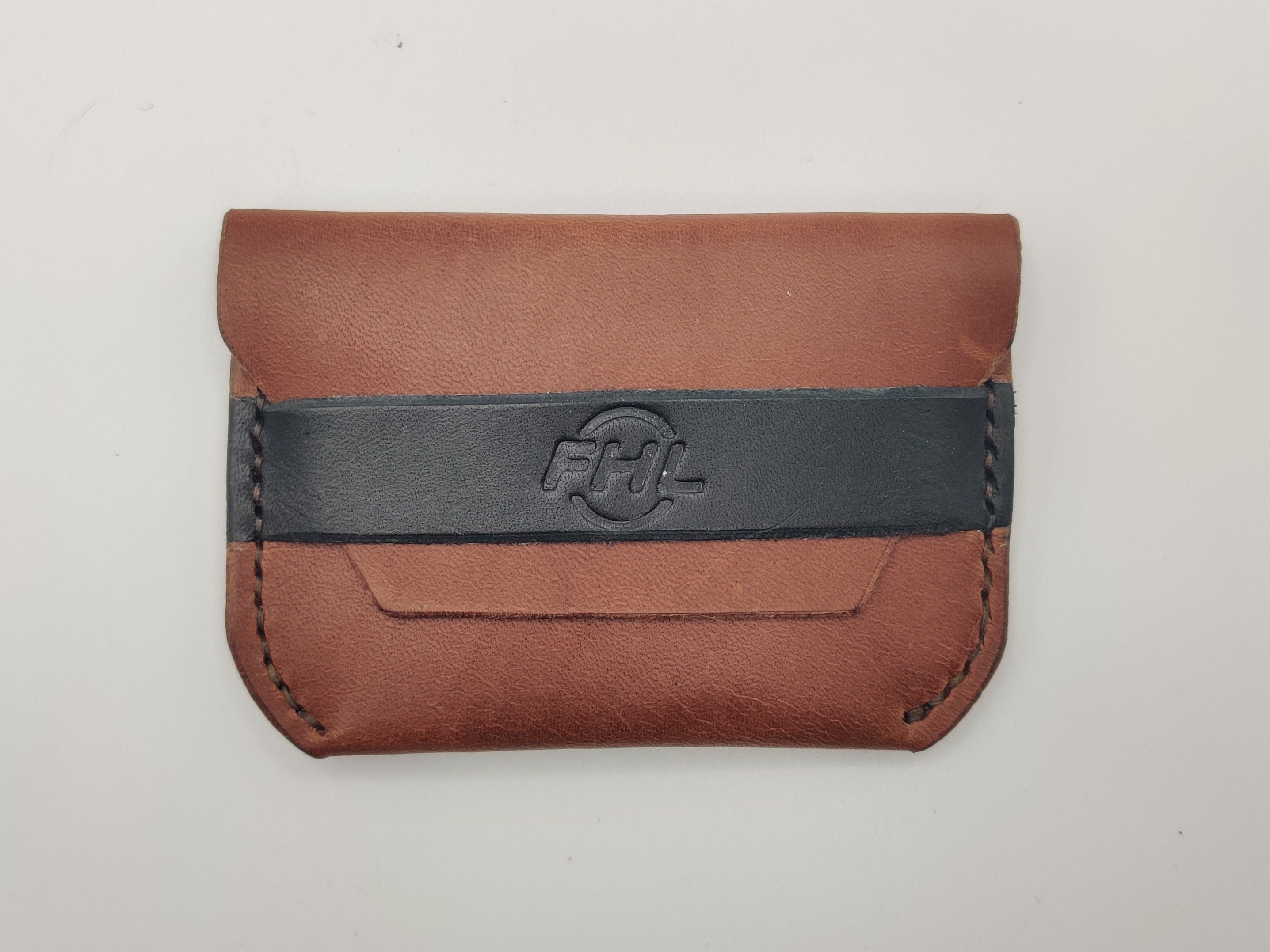 Minimalist Card Holder Flap Wallet | Brown and Black