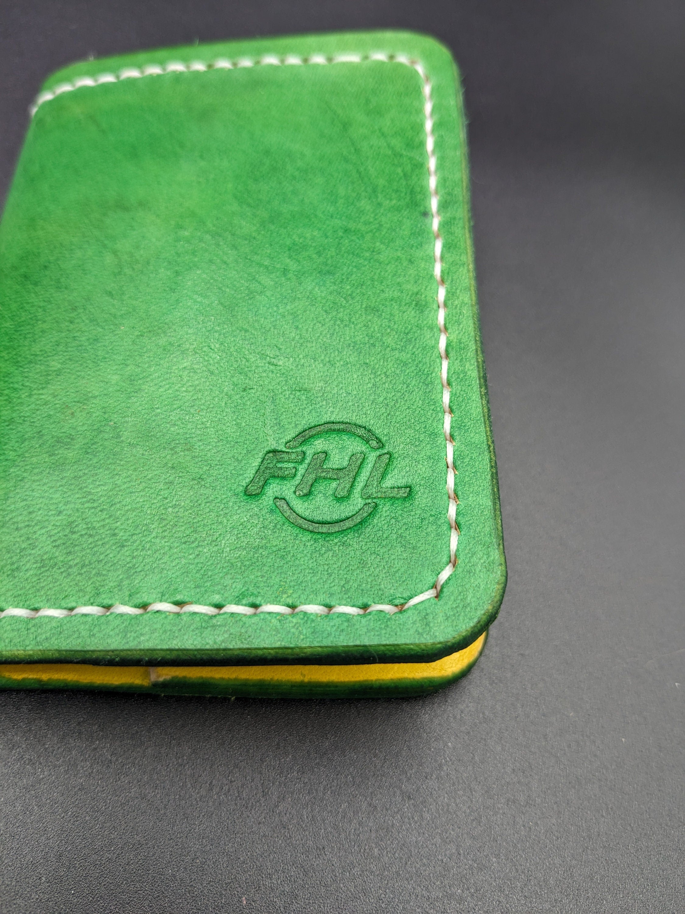 Minimalist Bifold Wallet | Green and Yellow | Green Bay Packers | John Deere | Edmonton Elks