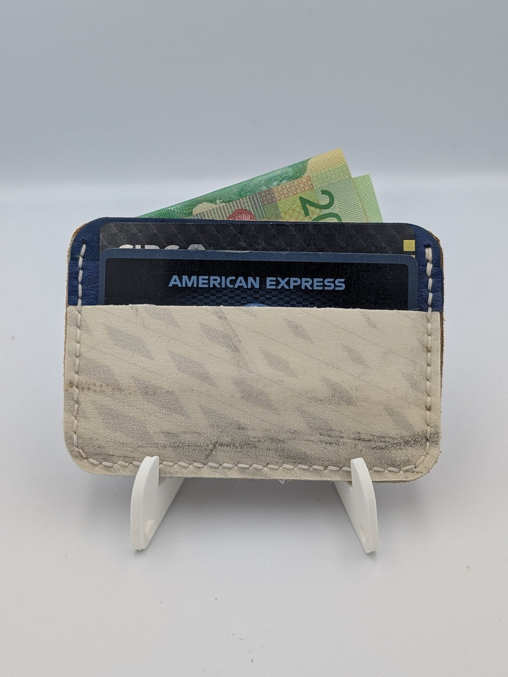 The Rookie Cardholder - Navy and White