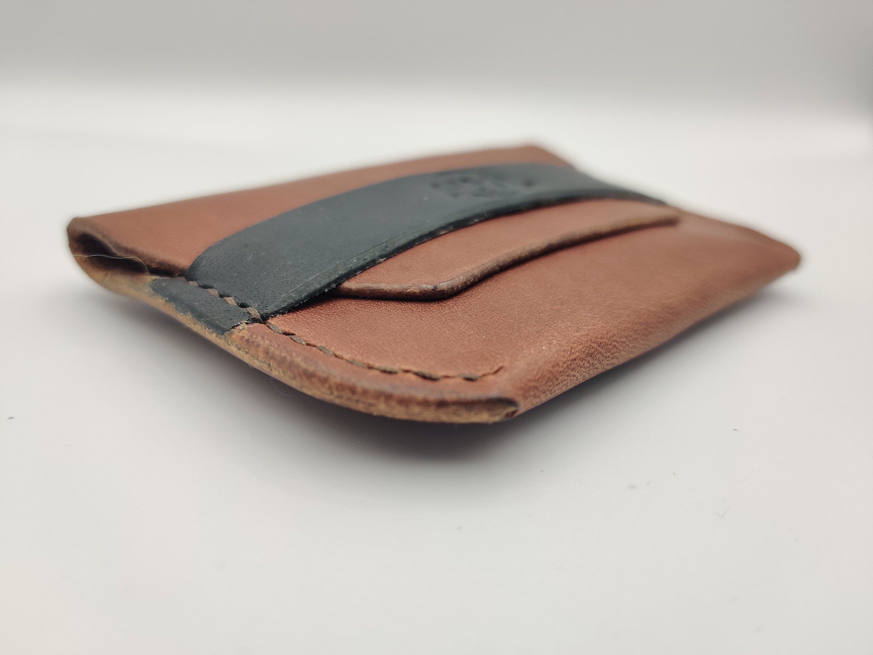 Minimalist Card Holder Flap Wallet | Brown and Black