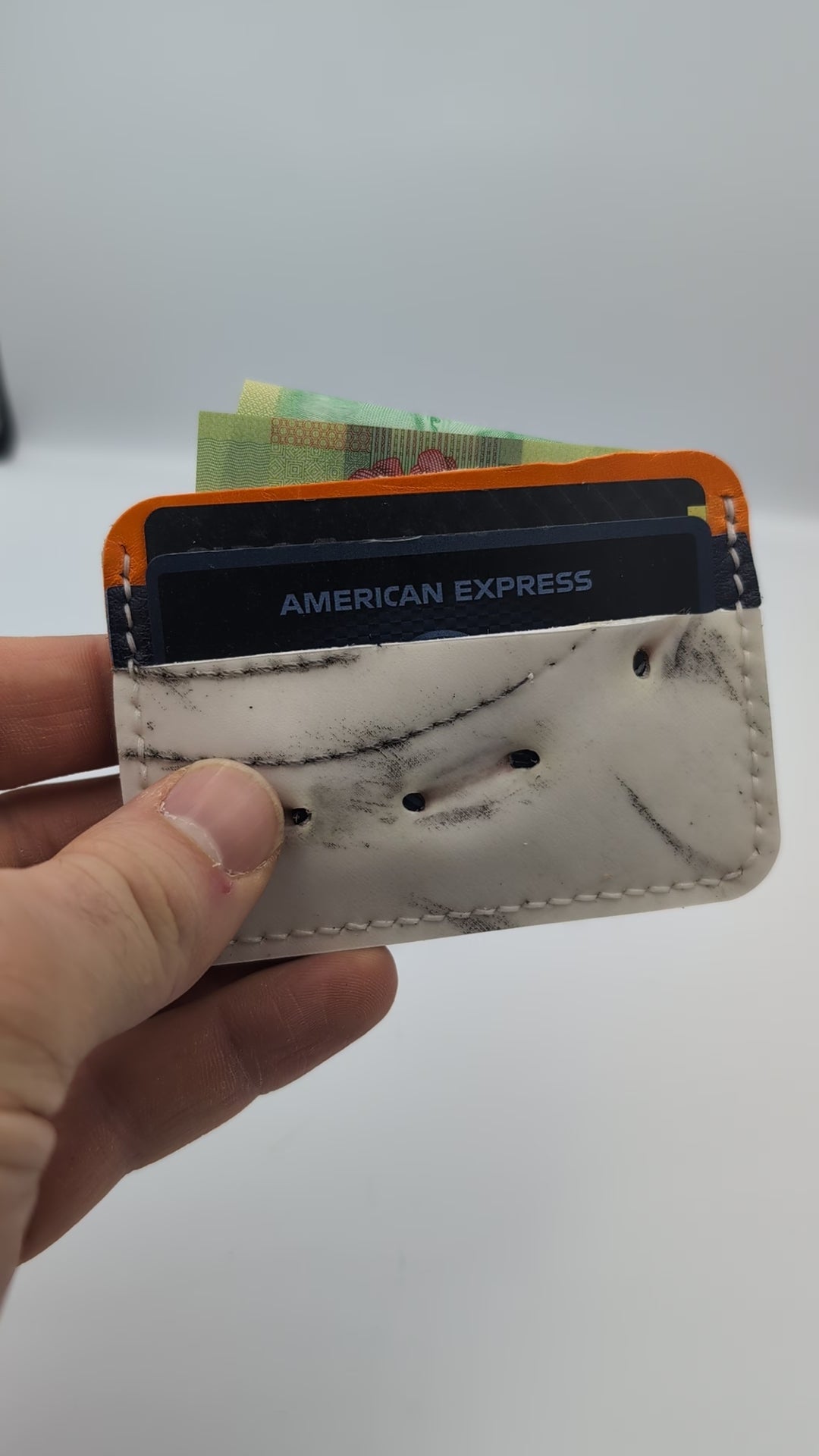 The Rookie Cardholder - Navy and White