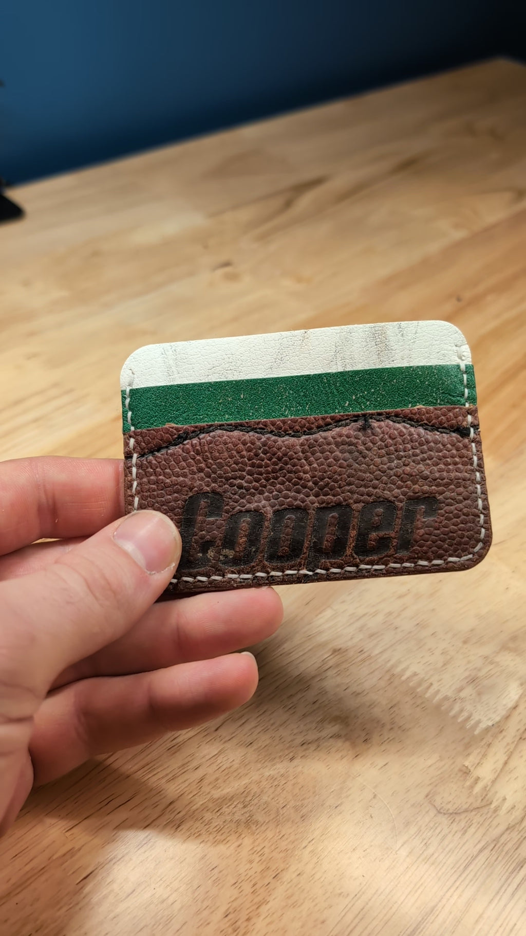 The Rookie Cardholder - Green and White Riders 1
