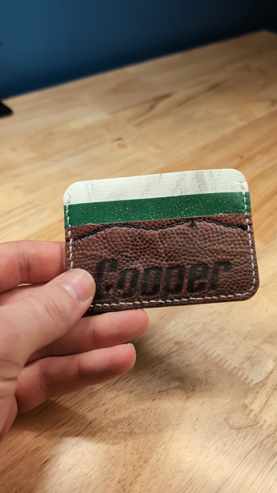 The Rookie Cardholder - Green and White Riders 1