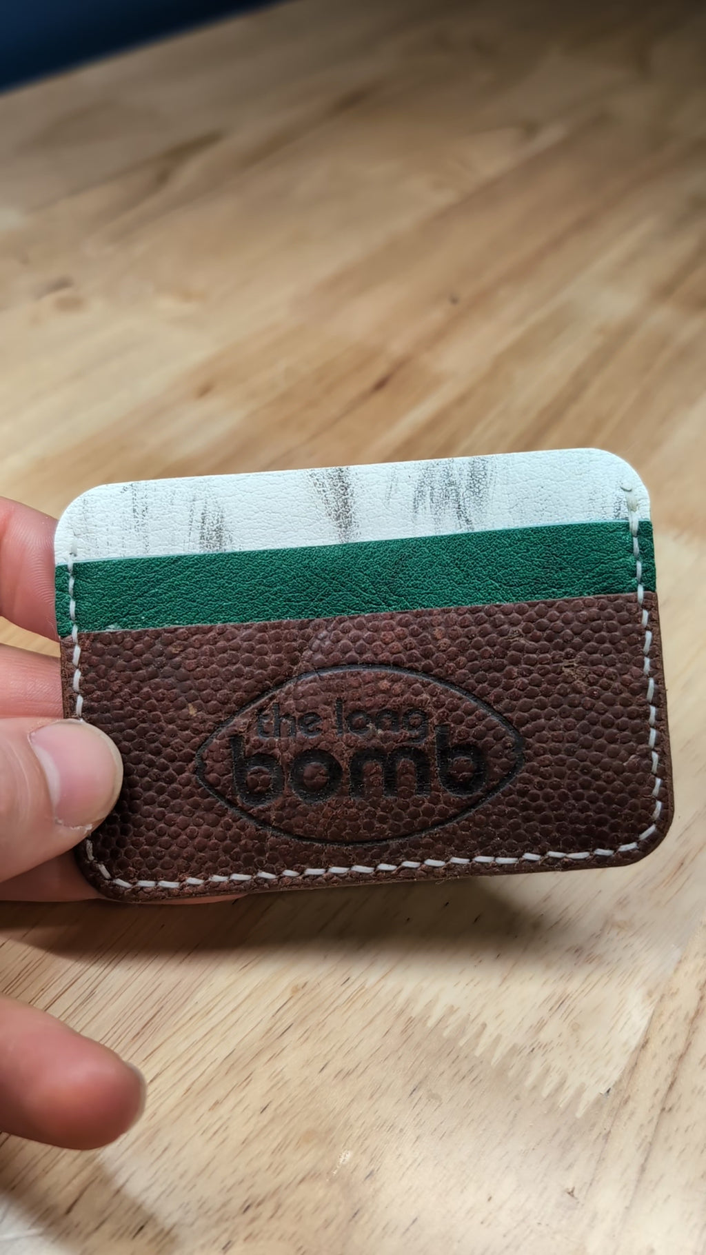 The Rookie Cardholder - Green and White Riders 2